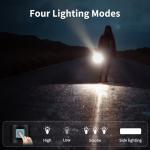 Solar Flashlight with 1500 Lumens and Rechargeable Battery