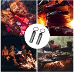 2 Pack Permanent Matches with Keychain and Flint