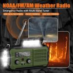 Hand Crank Solar Emergency Radio with Survival Gear
