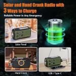 Hand Crank Solar Emergency Radio with Survival Gear