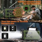 Hand Crank Solar Emergency Radio with Survival Gear