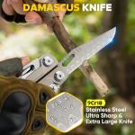 BIBURY Titanium Multitool with Damascus Knife