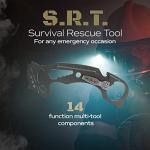 14-in-1 Survival Rescue Tool with Seat Belt Cutter