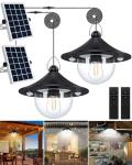 3000LM Solar Shed Lights with Remote Control - 2 Pack