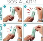 Compact Rechargeable SOS Alarm with Strobe Light