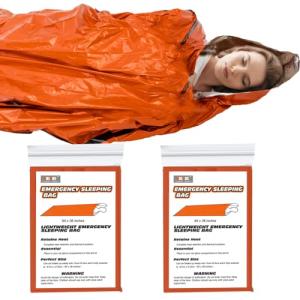 Emergency Sleeping Bags 2-Pack for Survival