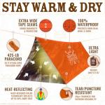 Survival Tent with Thermal Mylar - Emergency Shelter