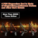 4 Pack Ferro Rod Fire Starter Kit for Survival