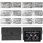 PSKOOK 12-Piece Survival Multitool Card Kit