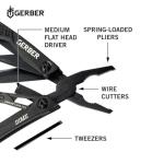 Gerber Dime 12-in-1 Mini Multitool - Black