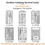 PSKOOK 12-Piece Survival Multitool Card Kit