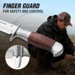 Mossy Oak Bowie Knife with Leather Handle and Sheath