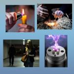 3-in-1 LED Flashlight with Lighter and Alarm