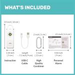 Personal Alarm Keychain with LED Light and Siren