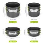 Odoland 16-Piece Lightweight Camping Cookware Set