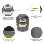 Odoland 16-Piece Lightweight Camping Cookware Set