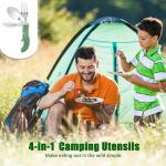 5 Pack Portable Stainless Steel Camping Utensils