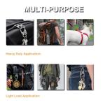 Rugged 3" Carabiner Keychain Clip with Spike