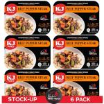 Ready-to-Eat Beef Pepper Steak & Rice Meals