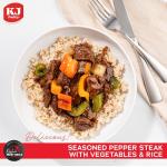 Ready-to-Eat Beef Pepper Steak & Rice Meals