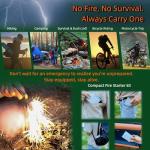 Survival Fire Starter Kit with Ferro Rod & Magnesium