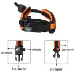 2 Pack Survival Paracord Bracelets with Fire Starter