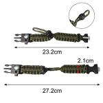 2 Pack Survival Paracord Bracelets with Fire Starter
