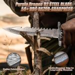 Purple Dragon Fixed Blade Knife with Sheath