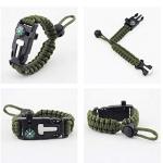 2 Pack Survival Paracord Bracelets with Fire Starter
