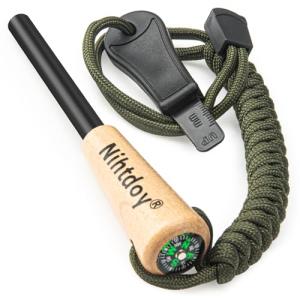 Ferro Rod Fire Starter Kit with Compass Handle