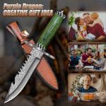 Purple Dragon Fixed Blade Knife with Sheath