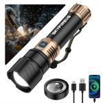 Bright Rechargeable LED Flashlight with Ignition Lens