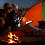 Solar Hand Crank Flashlight with Carabiner - 4 Pack