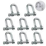 Reedny Stainless Steel D Shape Shackles (8 Pcs)