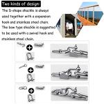 Reedny Stainless Steel D Shape Shackles (8 Pcs)