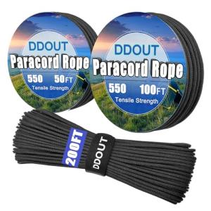 DDOUT 4mm Paracord Rope, 50ft, 11 Colors