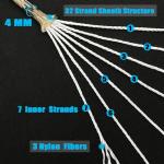 DDOUT 4mm Paracord Rope, 50ft, 11 Colors