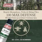 Coleman 100% DEET Insect Repellent Spray - 4 oz