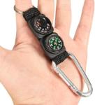Multifunctional Carabiner Keychain with Compass and Thermometer
