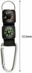 Multifunctional Carabiner Keychain with Compass and Thermometer