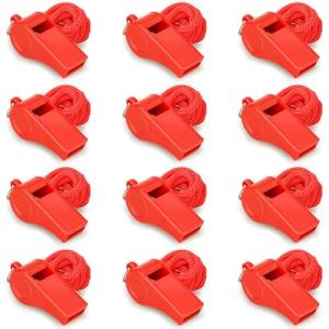 Red Emergency Whistles with Lanyard - Loud Sound