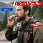 Emergency Whistle Set with Lanyards and Carabiners