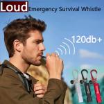 Loud Emergency Whistles with Carabiner Clip - 2 Pack
