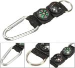 Multifunctional Carabiner Keychain with Compass and Thermometer