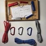 Emergency Whistle Set with Lanyards and Carabiners