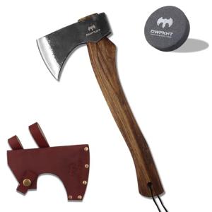 15.7" Hand-Forged Camping Hatchet with Sheath