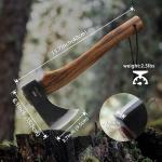 15.7" Hand-Forged Camping Hatchet with Sheath