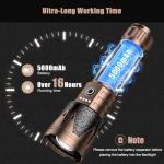 SKYFIRE 5000 Lumens Rechargeable Tactical Flashlight