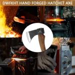 15.7" Hand-Forged Camping Hatchet with Sheath