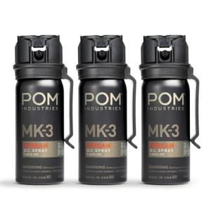 POM MK3 Pepper Spray with Belt Clip, 18 ft Range